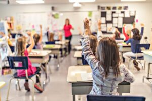 Kids in the classroom. 